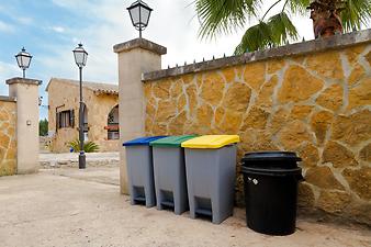 Finca Es Puixet: Mülltrennung auf der Finca