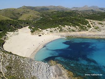 Finca Es Tarongers: Luftbild von der Cala Torta bei Arta