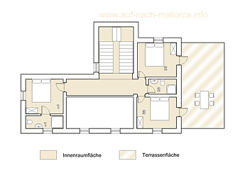 Finca S'Esquerda: Obergeschoss