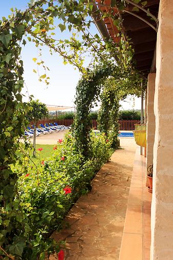 Finca Coll Doret: Die große überdachte Terrasse