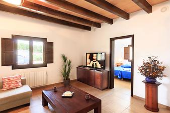 Finca Coll Doret: Wohnzimmer mit SAT-TV