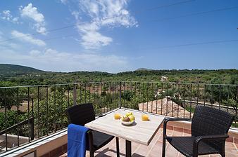 Finca S'Arbocar: Die Aussicht vom Balkon der Ferienwohnung