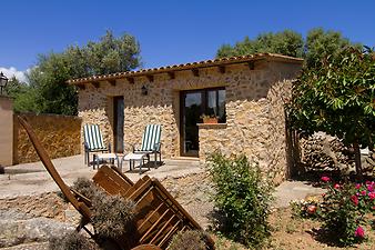 Finca Es Puixet: Terrasse vor dem Studio