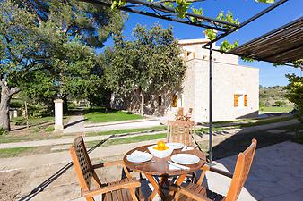 Finca S' Hort de sa Begura: Ausblick von der Terrasse