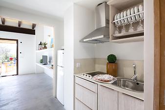 Finca Can Pere Rei: Küche des Appartements