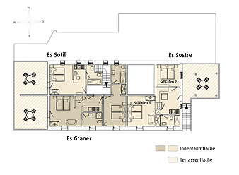 Finca Ses Bitles: Lageplan OG