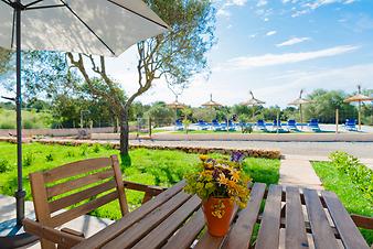 Finca Cas Padri Guillem: Hecken auf der Terrasse