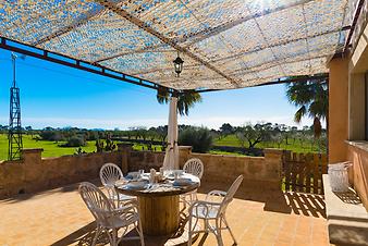 Finca Son Cortera Vell: Weitblick von der Terrasse