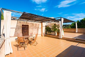 Finca S' Hort de sa Begura: Die große Dachterrasse