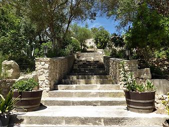 Finca Son Torrat: Treppe zum Haupthaus