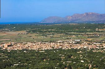 Finca Sa Font: Blick auf Petra von Bonany aus