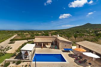 Finca Son Duri Nou: Poolterrasse aus der Vogelperspektive