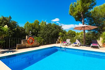 Finca Sa Creu de S'Auma: Grünfläche Garten Arta Mallorca