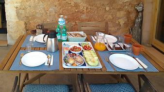 Finca Cas Padri Guillem: Frühstück und Abendessen
