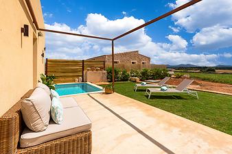 Finca Ses Figueretes: Poolterrasse