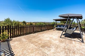 Finca S'Estador: Dachterrasse