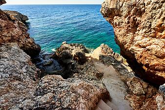 Finca Ses Penyes Rotges: Treppen zum Meer
