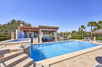 Finca Es Puixet: Porche am Pool