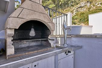 Ferienhaus Casa Catalina: Außenküche mit Meerblick