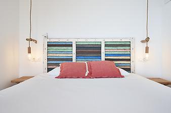 Ferienwohnung Can Ximet Aire: Kopfteil Bett