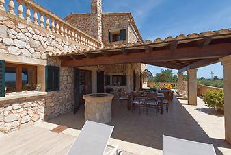 Finca Can Teco: Überdachte Terrasse