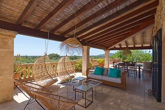 Finca Can Teco: Überdachte Terrasse