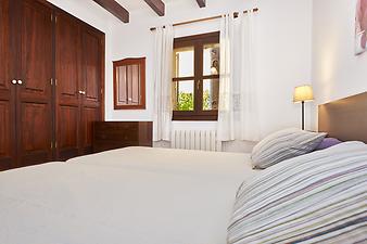 Finca Es Matullos: Schlafzimmer im Erdgeschoss.