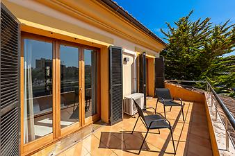 Ferienhaus Ca Nostra: Terrasse Schlafzimmer 2 und 3