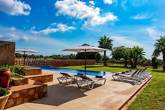 Finca Ca S' Amitger de son Forteza: Poolterrasse