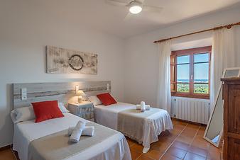 Finca Son Galta: Fenster Meerblick