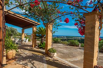 Finca Son Galta: überdachte Terrasse