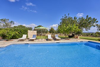 Finca Vistalegre Nou: Poolterrasse