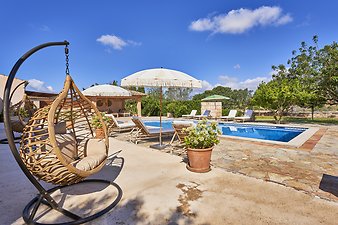 Finca Vistalegre Nou: Poolterrasse