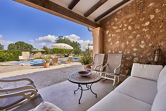 Finca Vistalegre Nou: Terrasse mit Blick auf den Pool