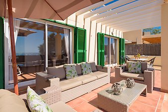 Ferienhaus Sa Copinya: Terrasse im Erdgeschoss