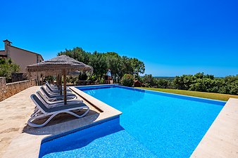 Finca Es Puig d'es Call: Poolterrasse