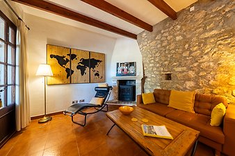 Finca Son Jorbo: Tierra-Wohnbereich mit Zugang zur Terrasse