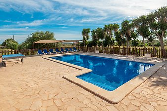 Finca Coll Doret: Poolterrasse