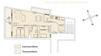 Ferienwohnung Ses Roques de Cala Bona: Grundriss