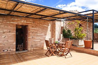 Finca S' Hort de sa Begura: große Dachterrasse 