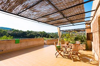 Finca S' Hort de sa Begura: große Dachterrasse