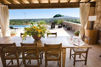 Finca Es Collet: wunderschöner Blick bis zum Meer