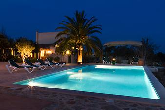 Finca Es Collet: beleuchteter Pool
